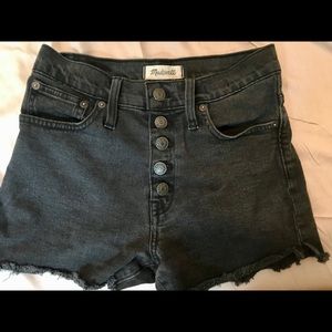 Madewell Highwaisted button fly shorts